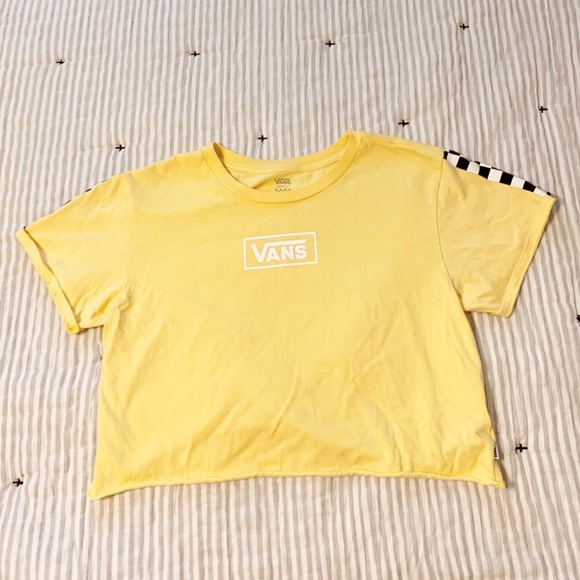 vans yellow crop top